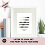 Hear Your Song Sound Wave Shape Print, thumbnail 1 of 12