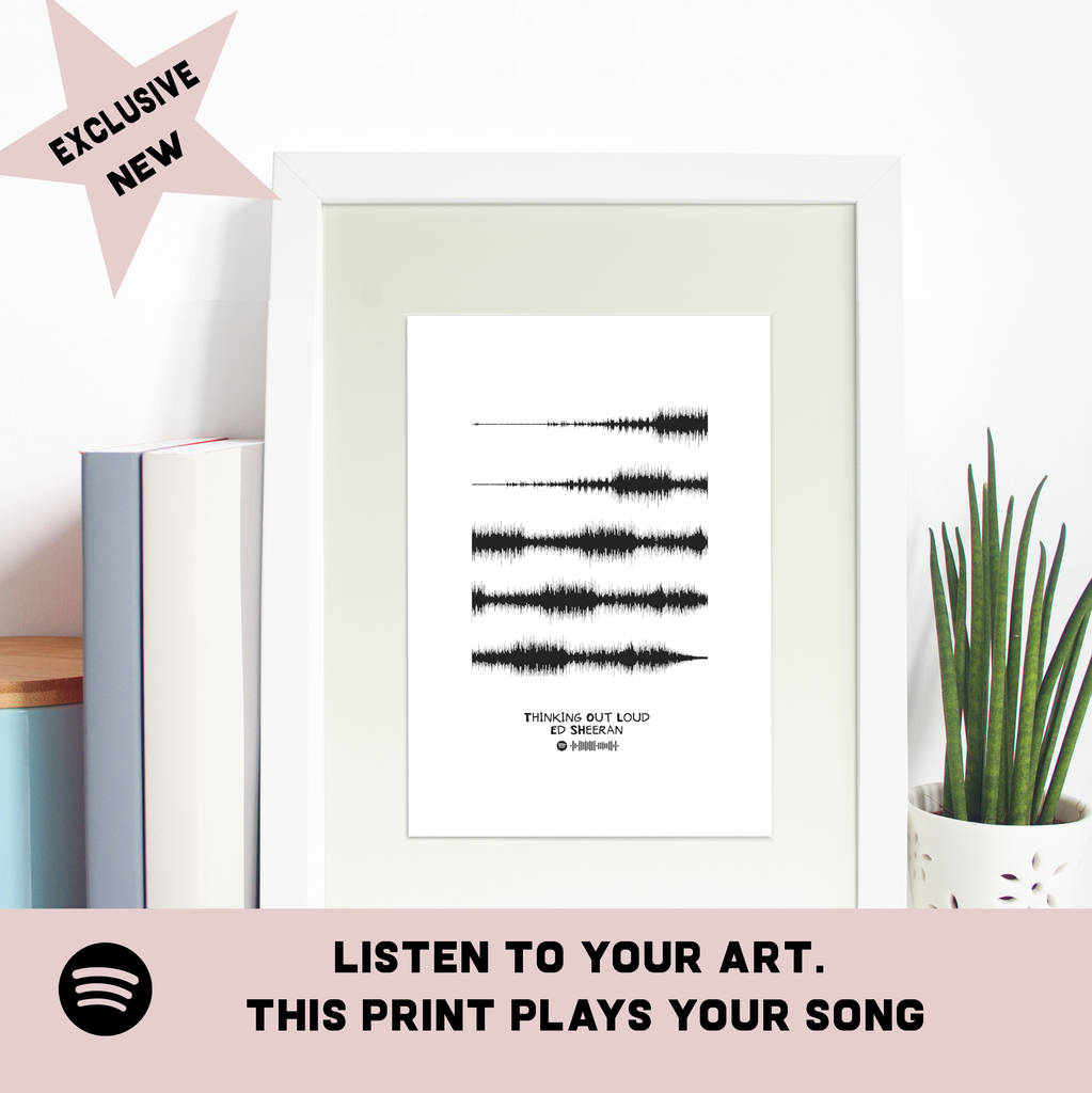Hear Your Song Sound Wave Shape Print, 1 of 12