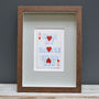 Three's Family Personalised Vintage Playing Card Print, thumbnail 2 of 5