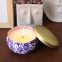 Natural Soy Wax Scented Candle Tin 185g, thumbnail 2 of 9