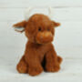 Highland Brown Cow Soft Toy Set, Mummy, Daddy And Baby, thumbnail 5 of 7