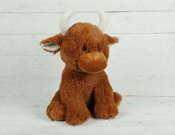 Highland Brown Cow Soft Toy Set, Mummy, Daddy And Baby, 5 of 7