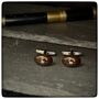 Personalised Dark Brown Rugby Ball Cufflinks, thumbnail 3 of 10