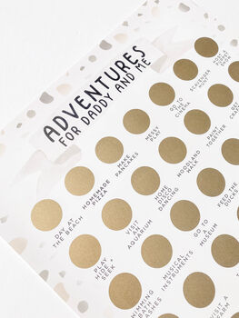 Adventures For Daddy And Me Scratch Poster Fathers Day Gift, 3 of 4
