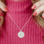 Personalised Special Date Silver Plated Disc Necklace, thumbnail 1 of 12