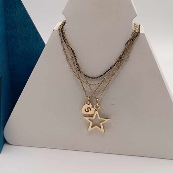 Personalised Multi Chain Star Necklace, 2 of 3
