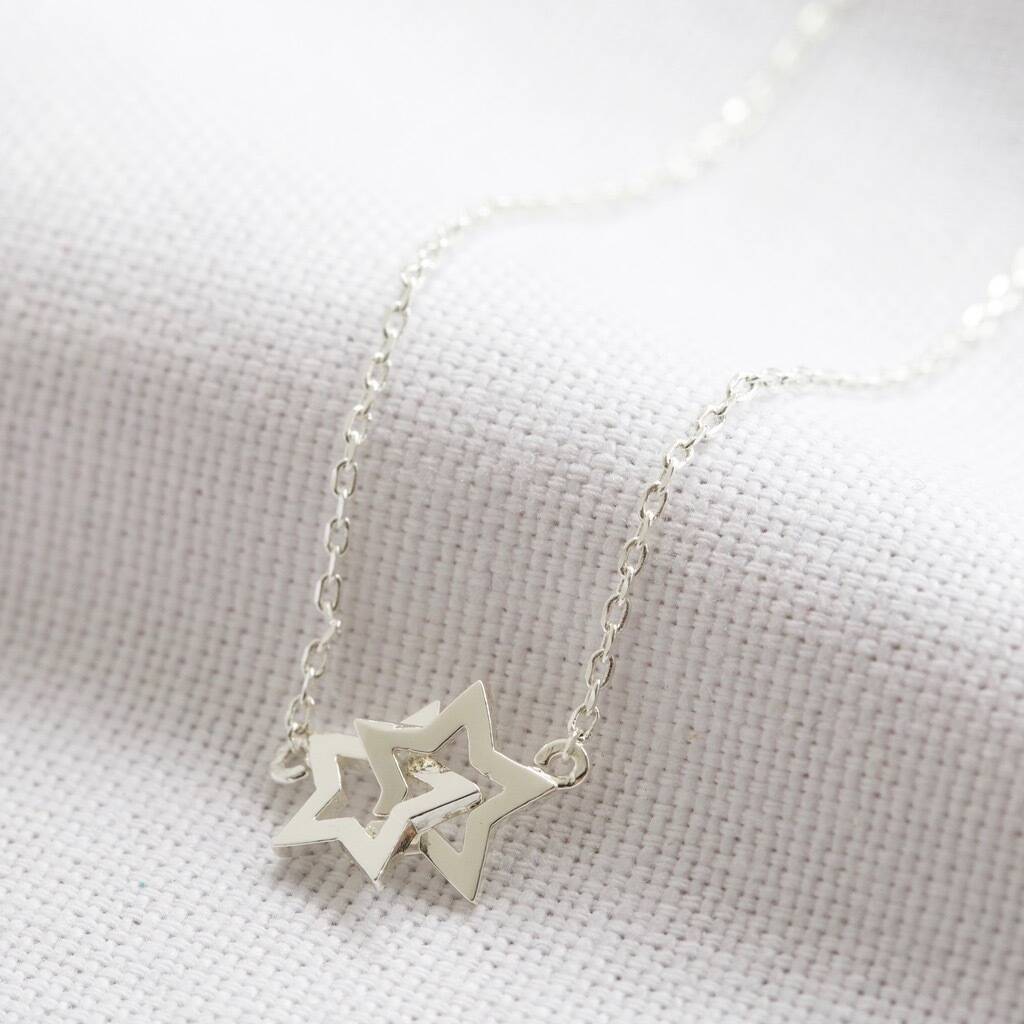Interlocking Stars Necklace By Lisa Angel | notonthehighstreet.com