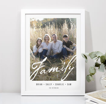 Personalised Photo And Words Family Print, 6 of 12