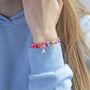 Personalised Multi Coloured Disc Stretch Bracelet, thumbnail 7 of 11