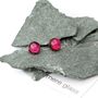 'Black Cherry' Kiln Fused Earrings, thumbnail 1 of 6