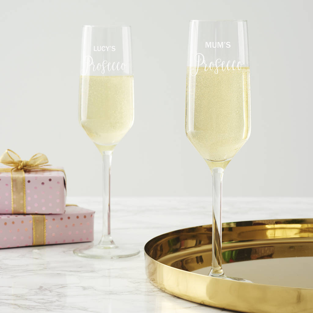 Personalised Prosecco Glass By Becky Broome