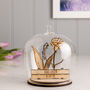 Birth Flower Glass Dome Decoration For Her, thumbnail 2 of 9