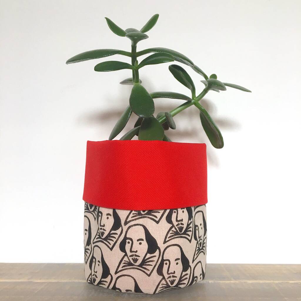 Shakespeare Fabric Pot. Planter By Cetus