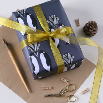 Penguin Christmas Wrapping Paper Set, 3 of 6