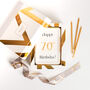 Gold '70th' Birthday Number Cake, thumbnail 1 of 3