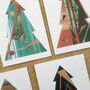 Christmas Postcards, Festive Christmas Trees, thumbnail 2 of 8
