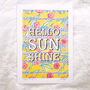 'Hello Sunshine' Illustrated Typography Print, thumbnail 3 of 3