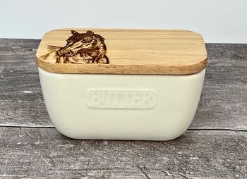 Horse White Butter Dish, 4 of 5