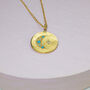 Celestial Moon Necklace With Turquoise And Opals, thumbnail 1 of 3