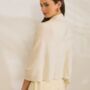 Ivory 100% Cashmere Travel Wrap Gift Boxed, thumbnail 4 of 11