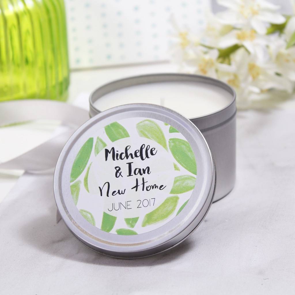 Personalised New Home Scented Tin Candle By Olivia Morgan Ltd ...