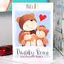 Personalised Number One Daddy Papa Bear Card, thumbnail 3 of 9