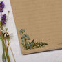 A4 Kraft Letter Writing Paper With Floral Corners, thumbnail 2 of 4
