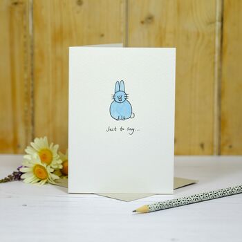 Personalised 'Smiley Bunny' Handmade Card, 9 of 10