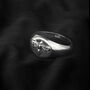 Bee Signet Ring In Sterling Silver, thumbnail 3 of 4