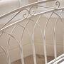 Cream Iron Arched Back Garden Bench, thumbnail 3 of 5