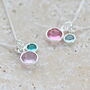 Mother And Child Birthstone Charm Necklace, thumbnail 6 of 11
