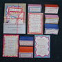 Recycled Wiggly Line Menu And Place Card Set, thumbnail 2 of 12