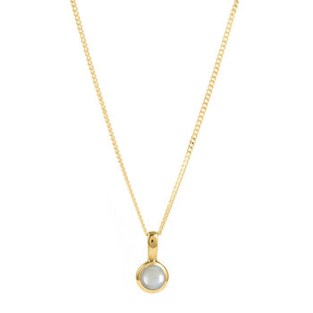 June Birthstone Pearl Silver/Gold Charm Necklace, 6 of 12