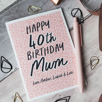 Personalised 40th Birthday Card For Mum, 3 of 3