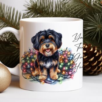 Personalised Jackapoo In Christmas Lights, 6 of 10