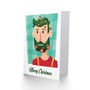 Fairy Lights In Beard Festive Christmas Card, thumbnail 2 of 4