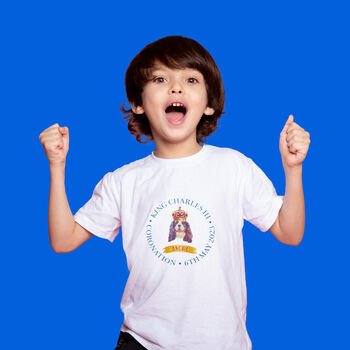 Kids Personalised Kings Coronation T Shirt, 2 of 4