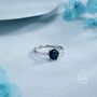 Sterling Silver One Carat Sapphire Blue Cz Ring, thumbnail 2 of 12