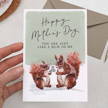 Squirrel, Just Like A Mum, Happy Mother's Day Card, 2 of 2
