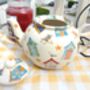 Six Cup Teapot In Beach Hut Design, thumbnail 4 of 9