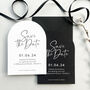 Reine Monochrome Arch Wedding Save The Date Cards, thumbnail 4 of 4