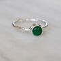 Adjustable Textured Sterling Silver Birthstone Ring, thumbnail 2 of 8