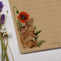 A5 Kraft Letter Writing Paper With Rabbit And Poppies, thumbnail 2 of 4