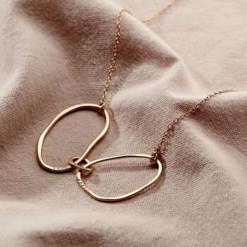 Fine Organic Personalised Interlinking Hoops Necklace, 5 of 9