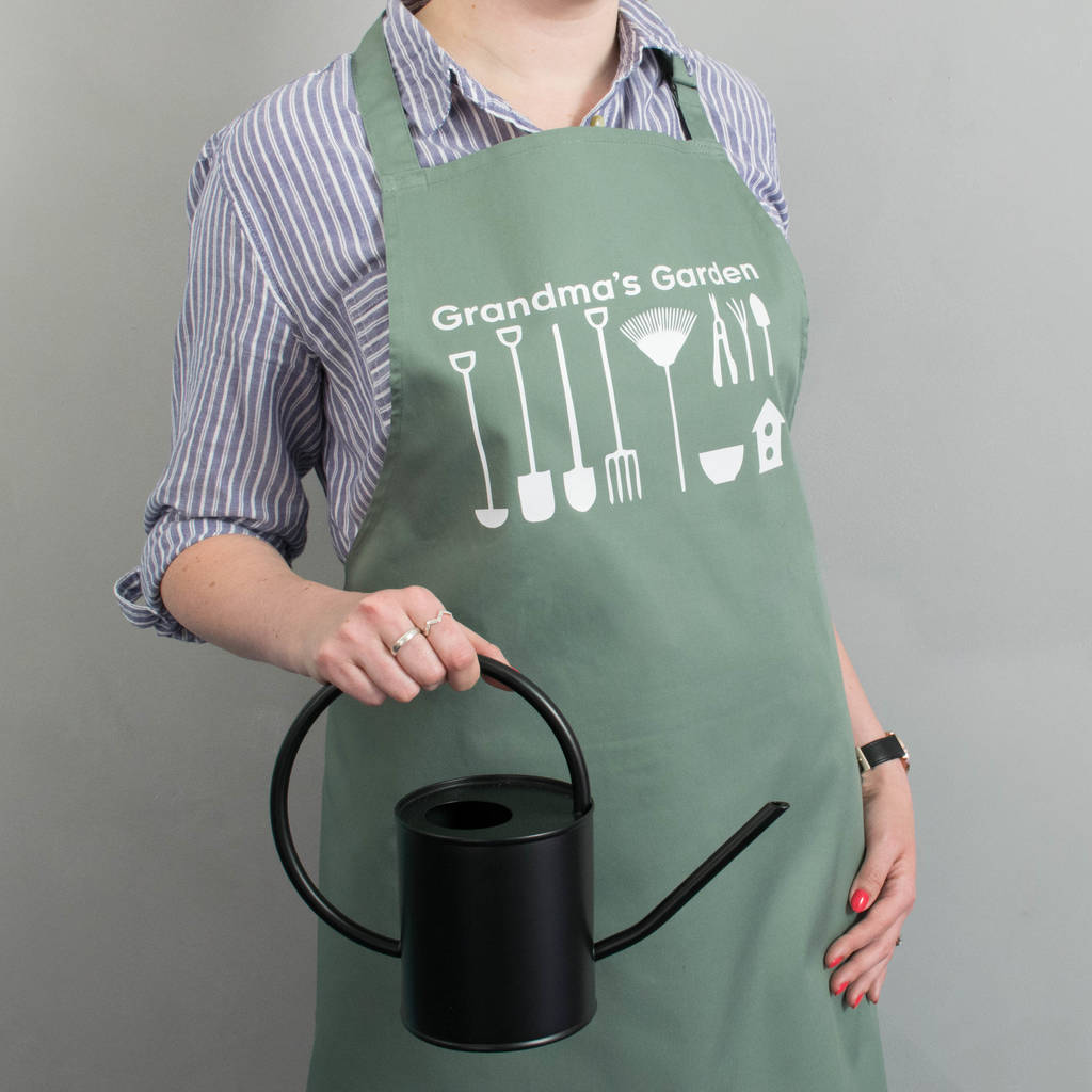 Garden Personalised Cotton Apron By 3 Blonde Bears | notonthehighstreet.com