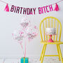 Birthday Bitch Pink Balloon And Bunting Pack, thumbnail 1 of 2