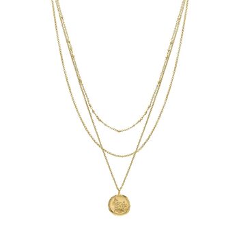 Gold Plated Floral Layered Necklace, 4 of 4