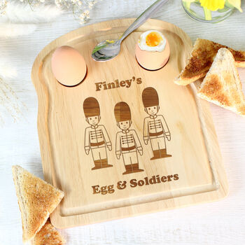 Personalised Soldiers Egg And Toast Board, 2 of 2