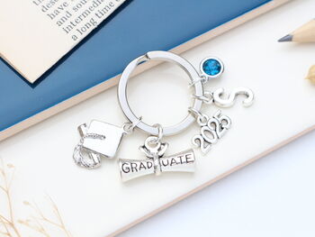 Personalised 2025 Graduation Keyring, Graduation Cap, 2 of 10