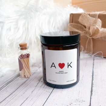 Personalised Initials Valentine’s Day Candle Gift, 6 of 6